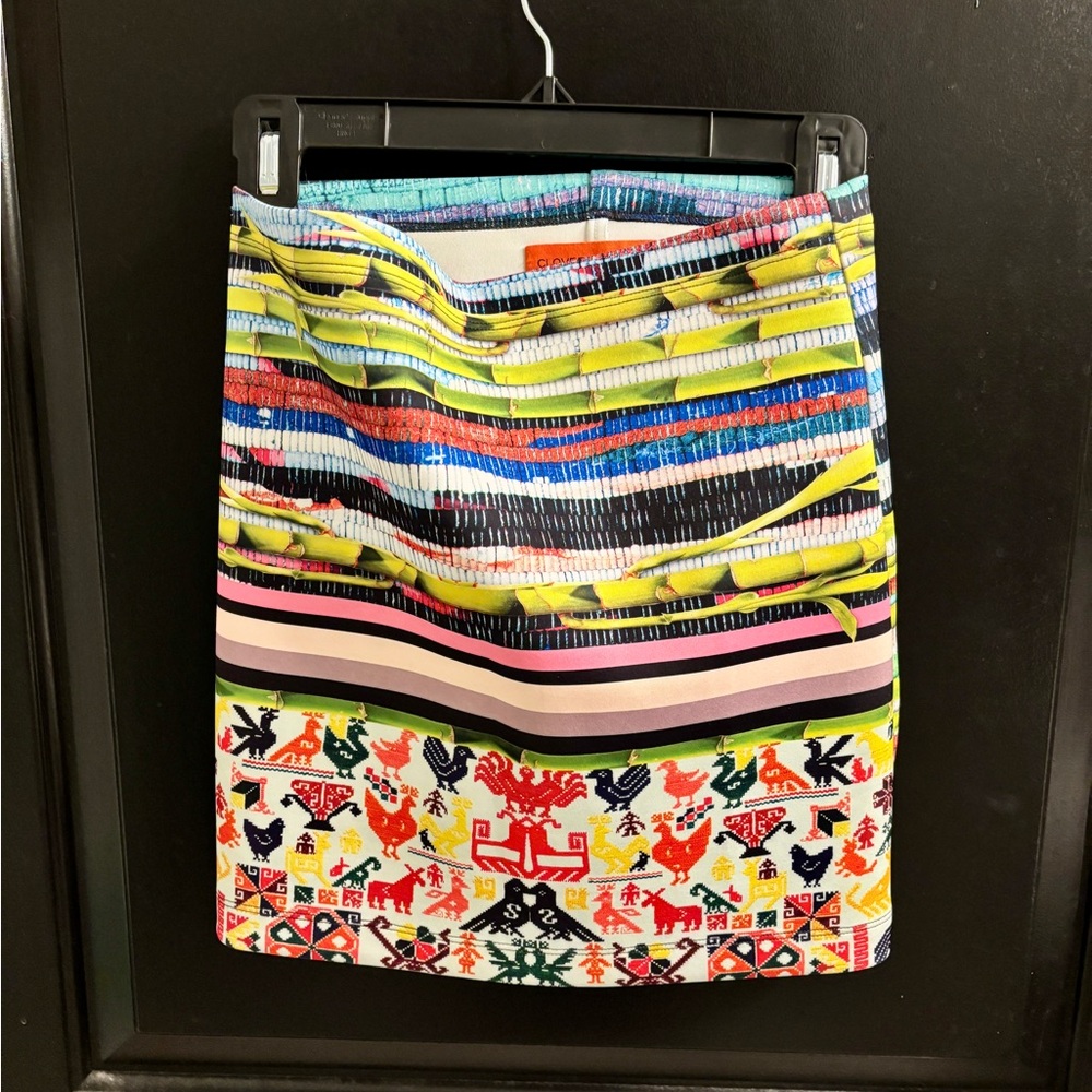 Clover Canyon Multicolor Folk-Stripe Mini Skirt